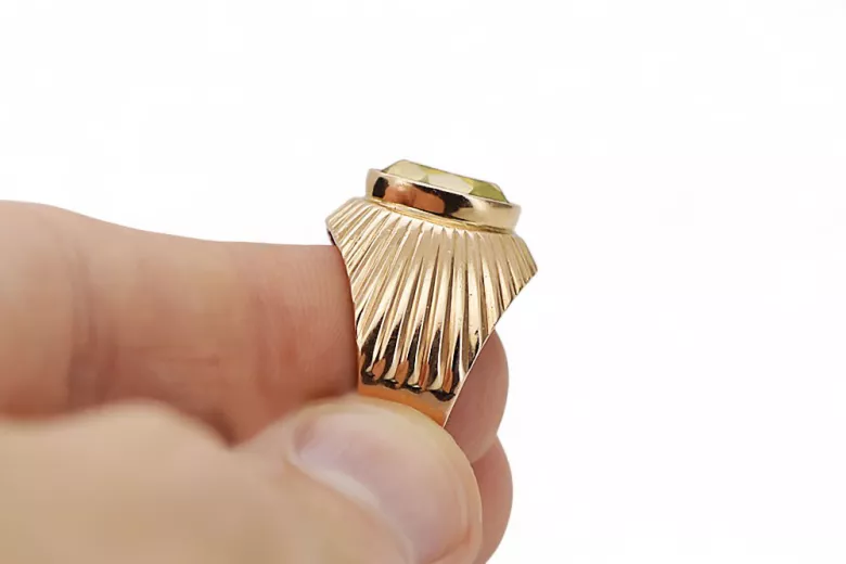 Žltý perrydot Original Vintage 14k Vintage Ring Vintage VRC127R